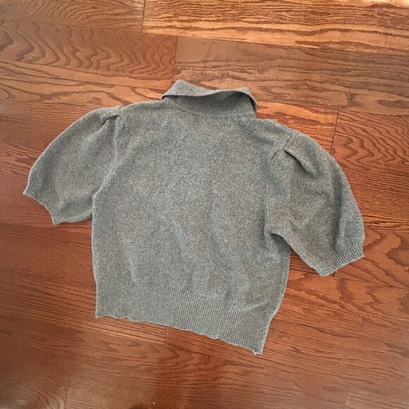 NWT A New Day Short Puff Sleeve Collared Sweater Size Large Cashmere Feel NEW - Picture 12 of 13